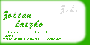 zoltan latzko business card